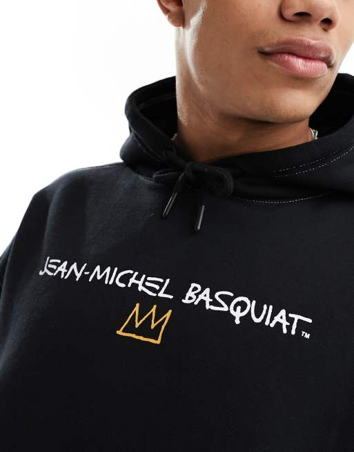 Cotton On relaxed seam detail hoodie with Basquiat art print ASOS