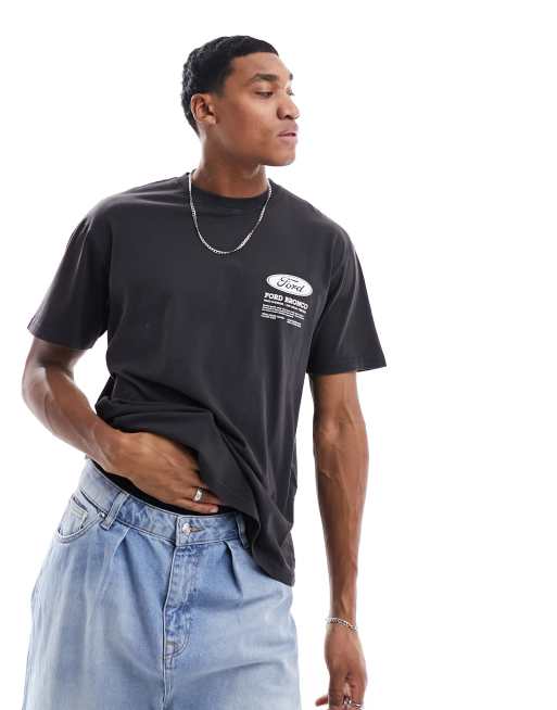 Cotton On relaxed t-shirt in overwashed black with Ford Bronco graphic , 2 of 4