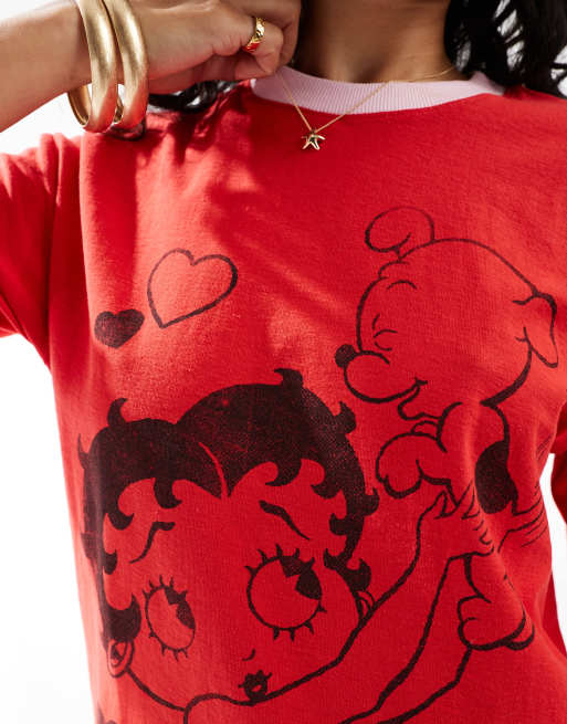 Cotton On relaxed T-shirt in red with Betty Boop graphic | ASOS