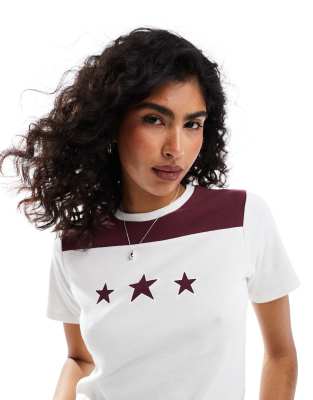 Cotton:On Cotton On relaxed t-shirt with star graphic-White