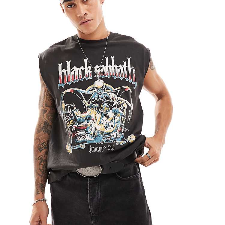 Cotton On relaxed tank top with Black Sabbath graphic in Cotton On relaxed tank top with Black Sabbath graphic in