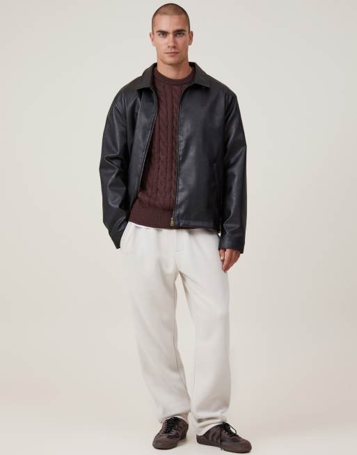 Cotton On Relaxed track pant in off-white - IVORY