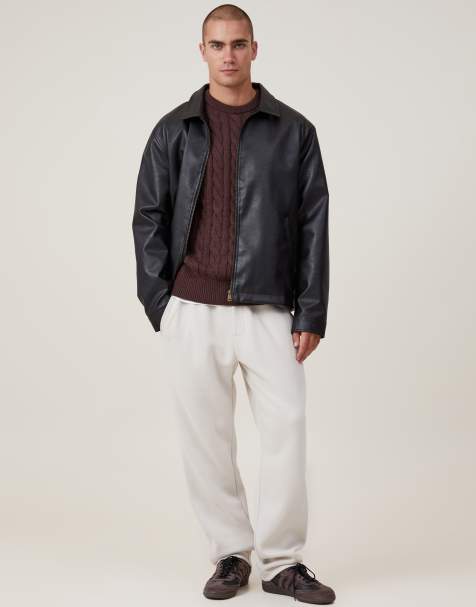 Cotton On Relaxed track pant in off-white 