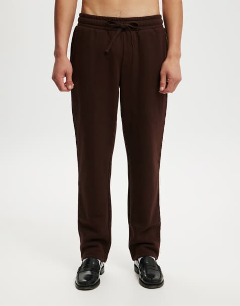 Cotton On relaxed track pants in brown - view 1