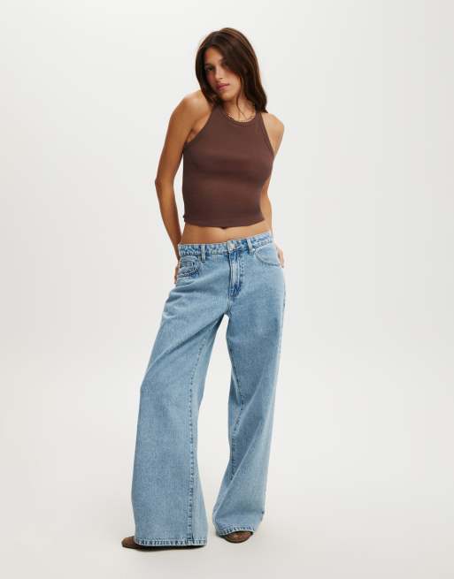 Cotton On Relaxed wide jean in cleanwater blue - MBLUE