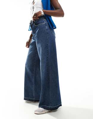 Cotton:On Cotton On relaxed wide leg jeans in deepwater blue denim