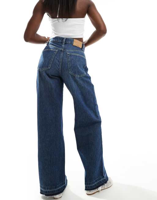 Cotton On relaxed wide leg jeans in deepwater blue denim | ASOS