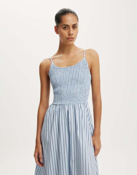 Cotton On Remy shirred bodice midi dress in multi - view 1