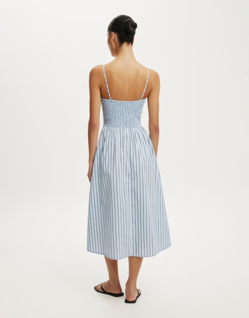 Cotton On Remy shirred bodice midi dress in multi, 4 of 4