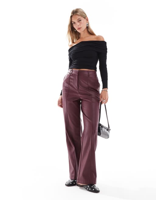 Cotton On Rhi gathered off-the-shoulder slinky long sleeve top in black