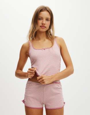Cotton  On Rib lace ruched boyshort in multi 