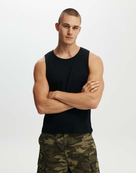 Cotton On Rib tank in black - view 1