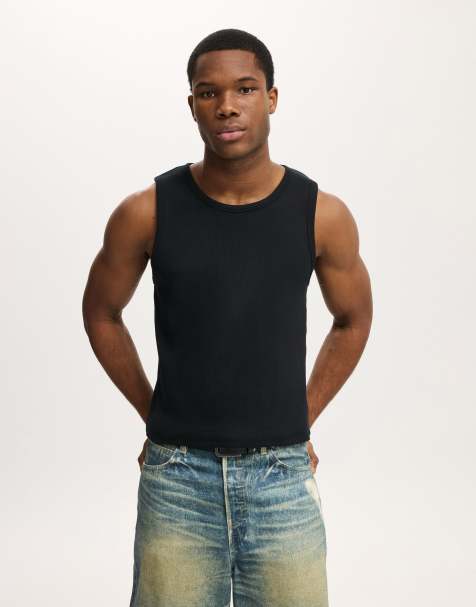 Cotton On Rib tank in black - view 1