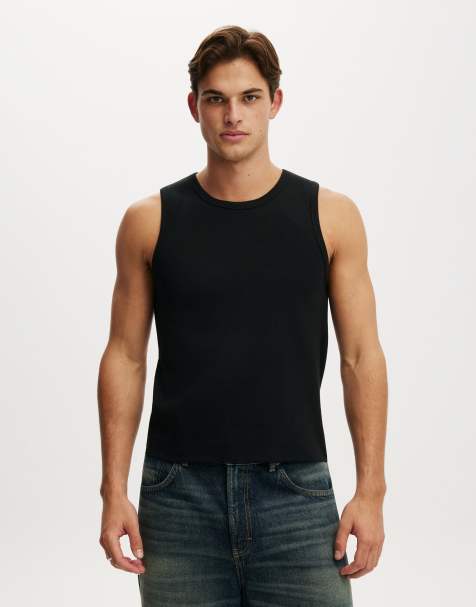 Cotton On Rib tank in black - view 1