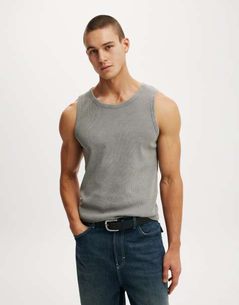Cotton On Rib tank in grey - view 1