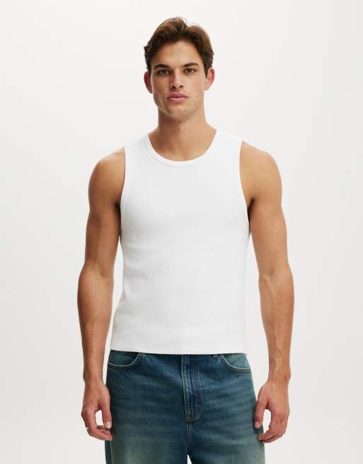 Cotton On Rib tank in white, 2 of 4