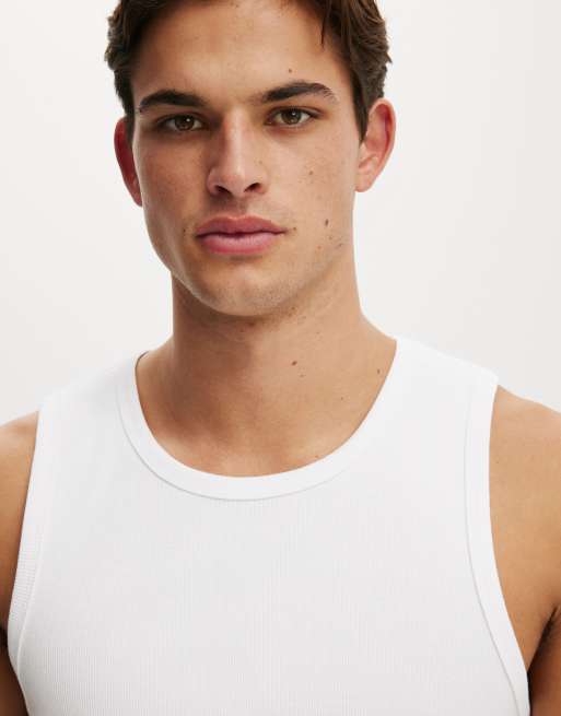 Cotton On Rib tank in white, 3 of 4