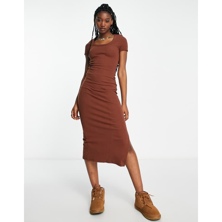 Tank midi Dress - Bella Brown Plus