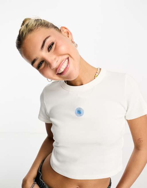 Cotton On - Ribstrikket grafisk T-shirt 