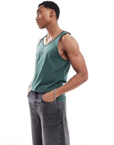 Cotton On - Ribstrikket og grøn tanktop i løs pasform - view 1