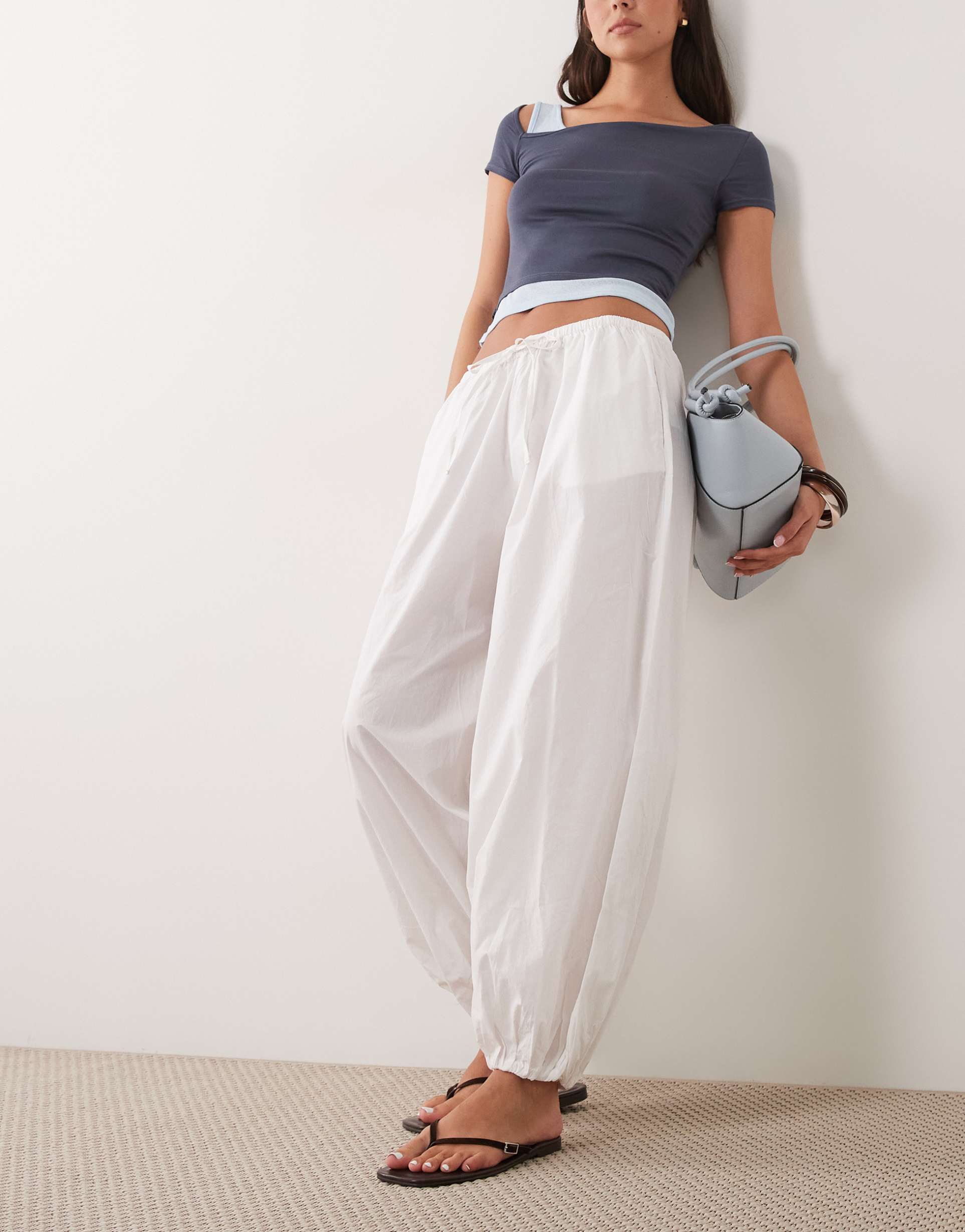 cotton on rio balloon pants in white