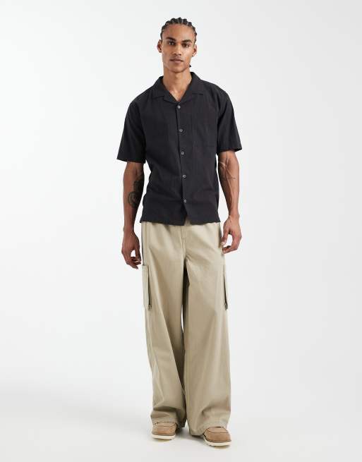 Cotton On - Riveria - Camicia a maniche corte nero sbiadito, 2 di 5