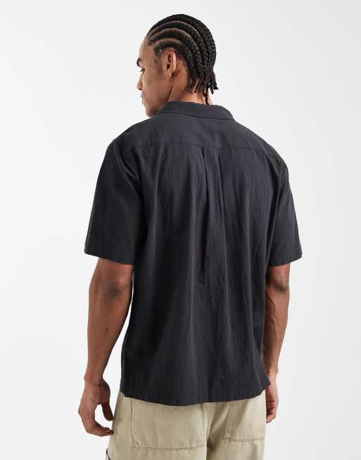 Cotton On - Riveria - Camicia a maniche corte nero sbiadito, 3 di 5