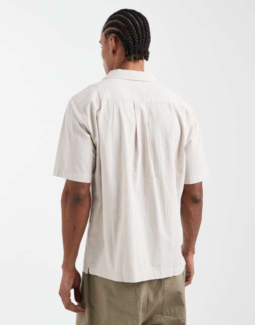 Cotton On Riveria short sleeve shirt in taupe, 3 of 5
