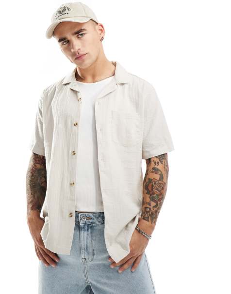 Cotton On - Riviera - Chemise à manches courtes - Taupe clair - view 1