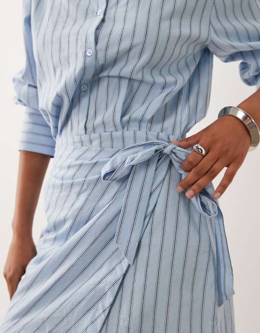 Cotton On - Robe chemise courte à rayures - Bleu, 3 de 4