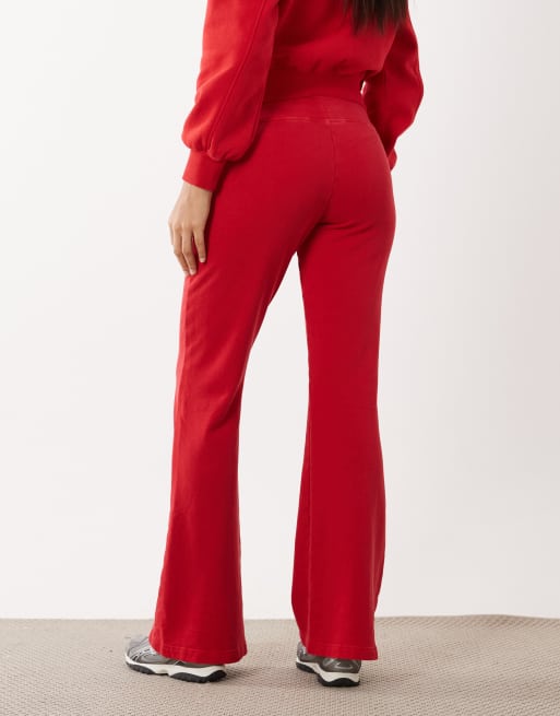 Cotton On – Röda, utsvängda sweatpants med låg midja, del av set, 2 av 5