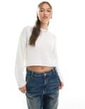[Cotton:On] Cotton On roll over boat neck sweater in porcelain-White L Porcelain