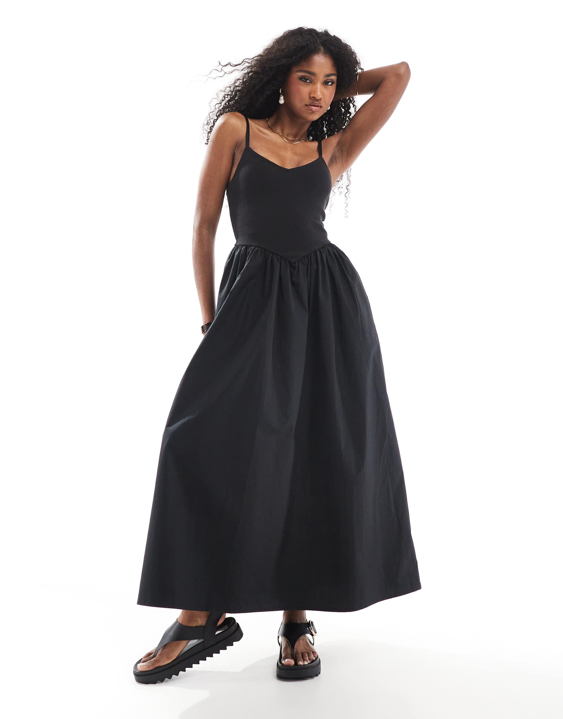 cotton on romee maxi dress in black