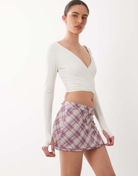 Cotton On – Rosa minikjol i satin och spets - view 1