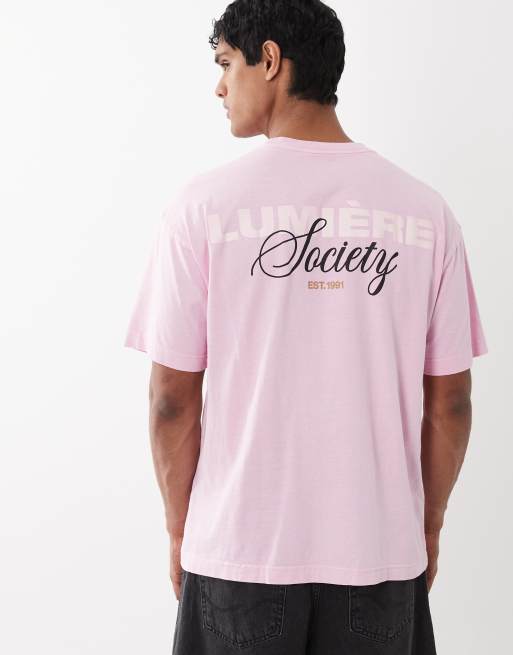 Cotton On – Rosa t-shirt med boxig passform och tryck, 4 av 5