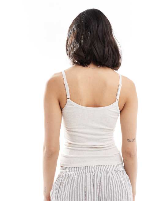 Cotton On rosette detail cami sleep top in cream heather, 2 of 4
