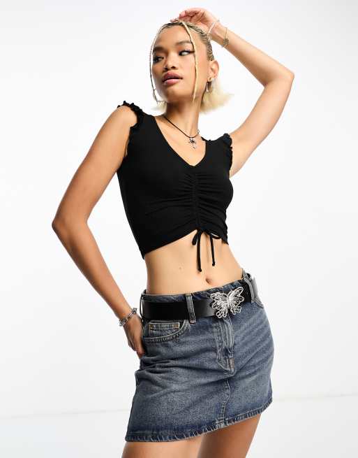 Cotton on black crop 2024 top