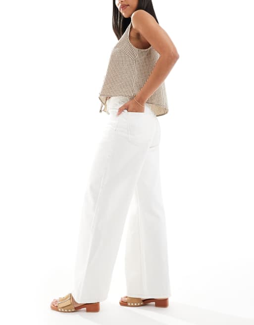 Cotton On - Ruimvallende jeans met rechte pijpen in vintage wit, 3 van 5