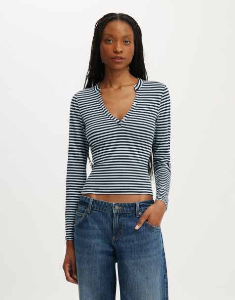 Cotton On Ryan henley long sleeve in multi - view 1