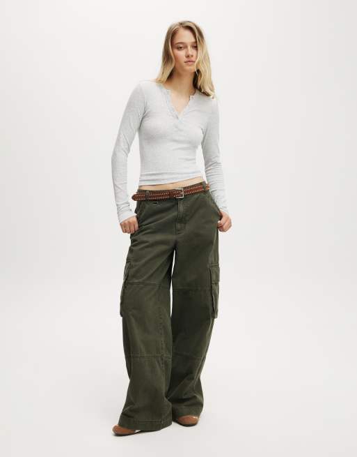 Cotton  On Ryan henley long sleeve in grey