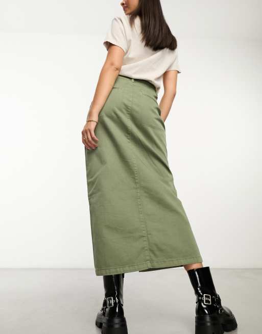 Long khaki skirts 5x sale