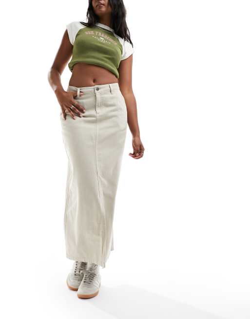 Cotton On ryder utility maxi skirt in stone 