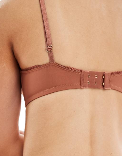 Cotton On - Sabrina - Brun og lyserød bh med blonder og bøjle, 2 af 4