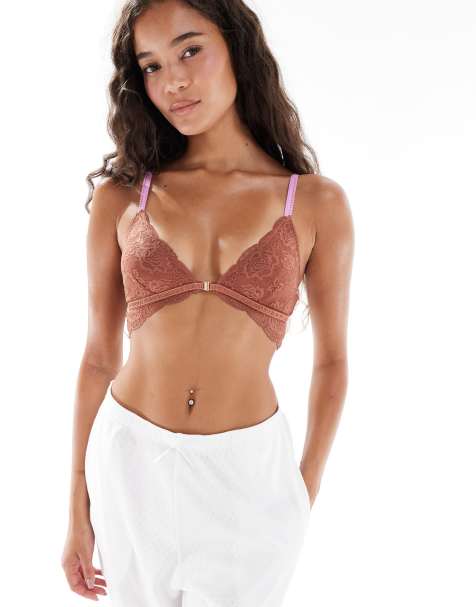 Cotton On sabrina lace bralette in caramel crush - view 1