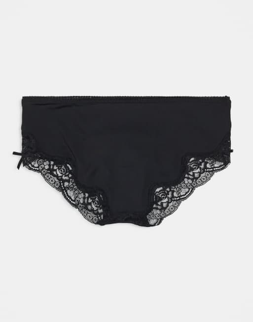 Cotton On - Sabrina - Pakke med 3 par sorte briefs med blonder og boyleg-snit, 3 af 3