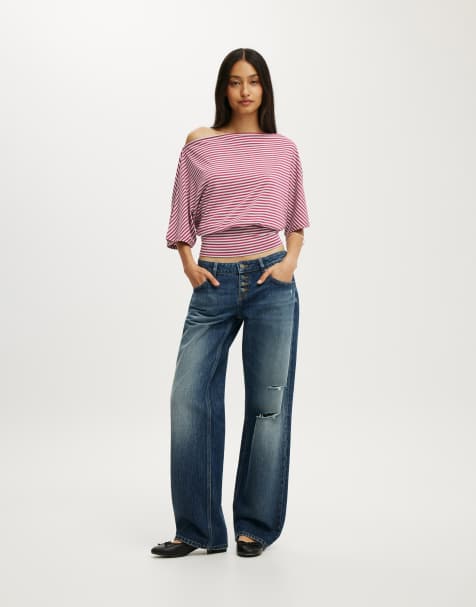 Cotton On Sage off shoulder short sleeve in multi - view 1