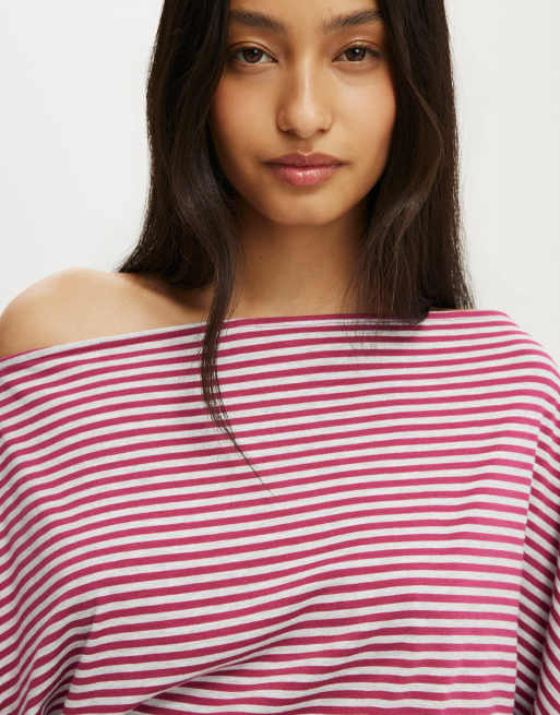 Cotton On Sage off shoulder short sleeve in multi, 3 of 4