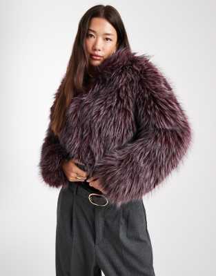 Cotton On Sally Faux Fur Jacket In Brown