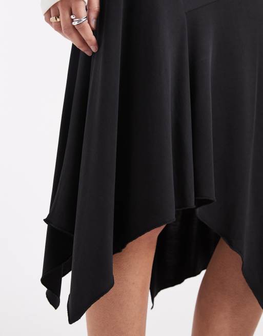 Cotton On - Sandy - Asymmetrische midirok in zwart, 3 van 5