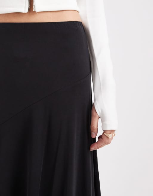 Cotton On - Sandy - Asymmetrische midirok in zwart, 4 van 5